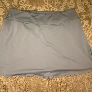 Crown & Ivy Light Blue Scalloped Skort